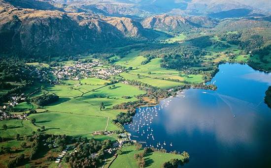 Lake District UK Aerial View